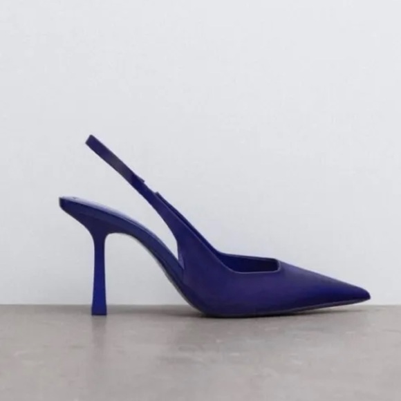Purple sling back heels - Picture 4 of 6